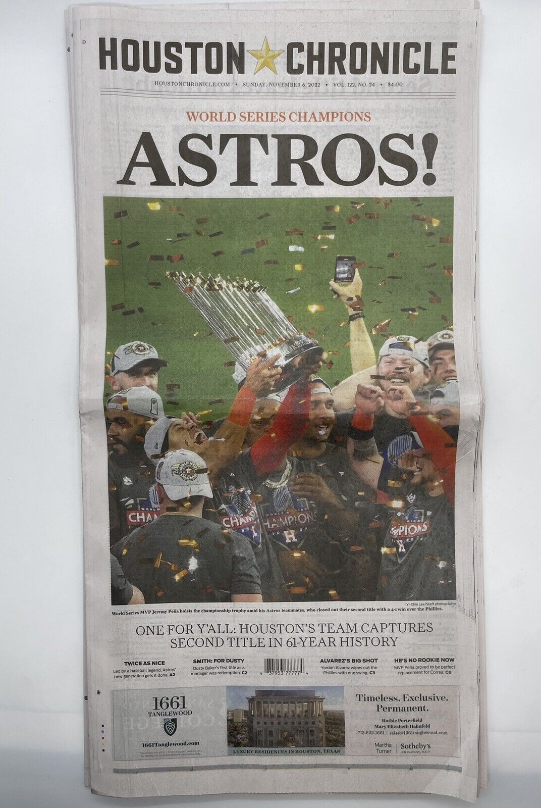 ASTROS 2022 Houston Astros World Series Champions. Houston Chronicle