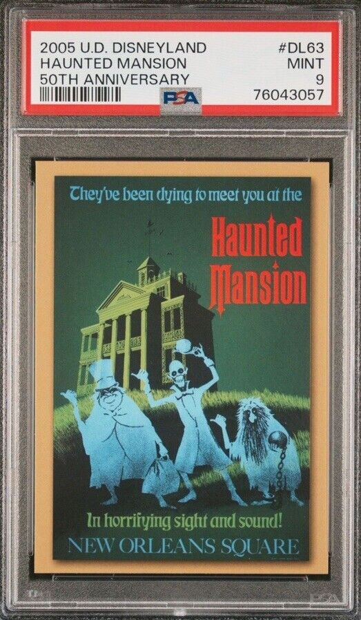 2005 Upper Deck Disneyland 50th Haunted Mansion Poster DL63 | PSA 9 - Mint