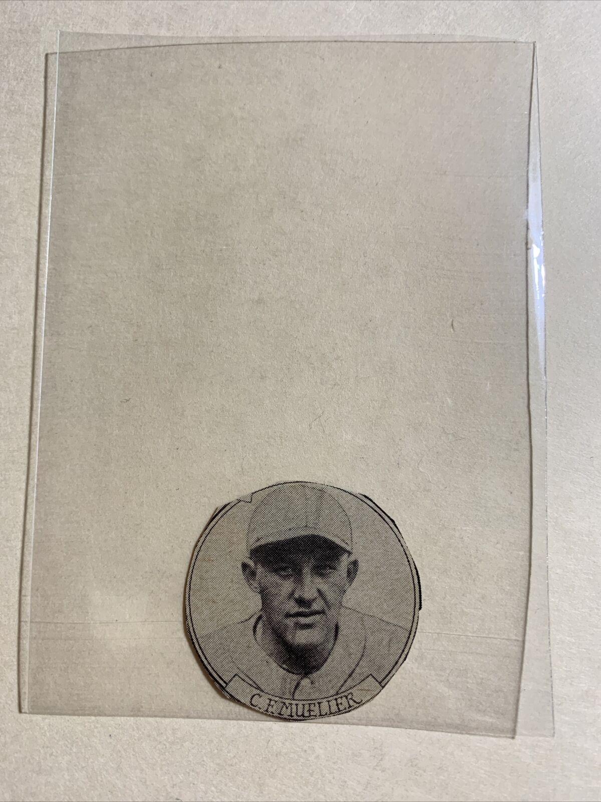 Heinie Mueller 1924 Spalding Baseball Panel St. Louis Cardinals RARE