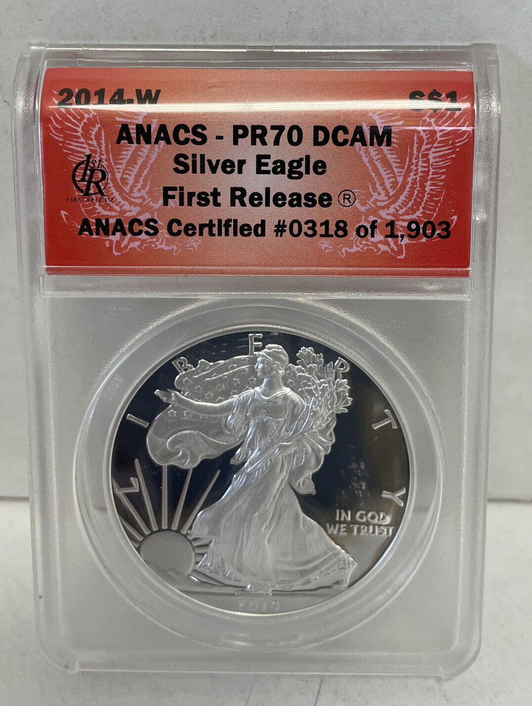 2014-W ANACS  PR70 $1 American Silver Eagle First Release 0318/1903