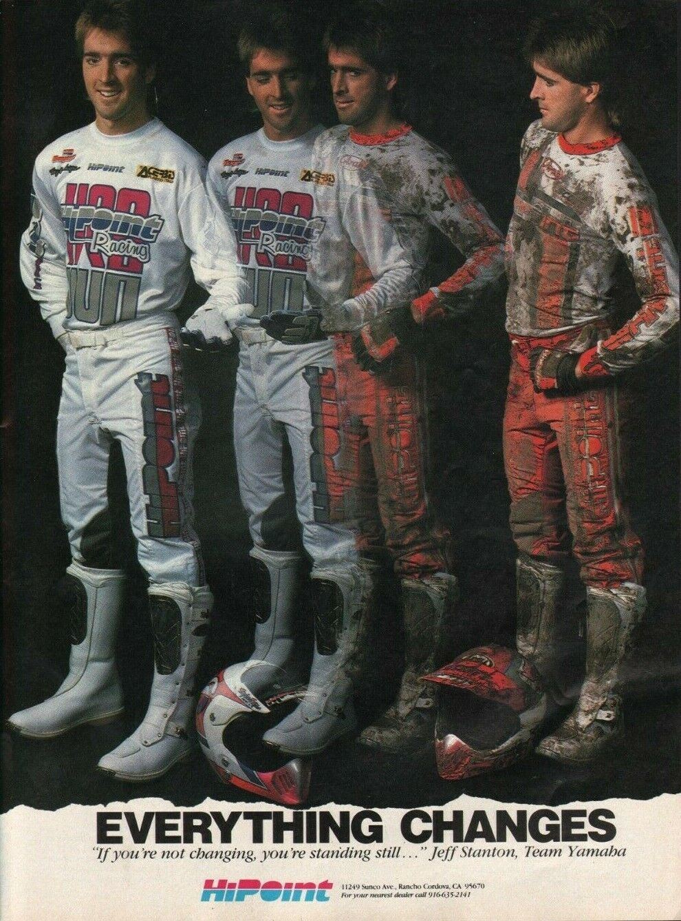 1988 Jeff Stanton, Team Yamaha / HiPoint -  Vintage Motorcycle Ad