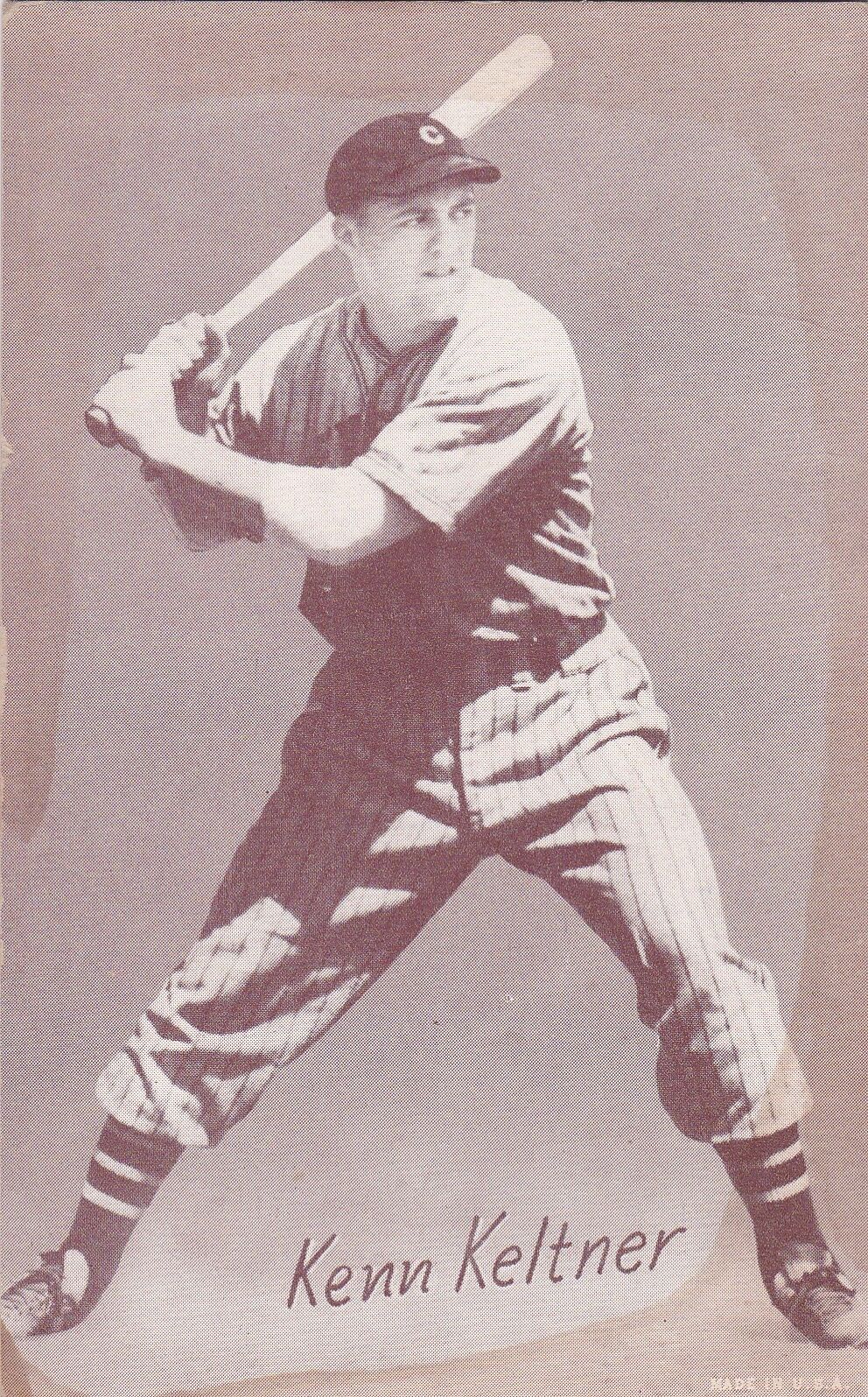 1947-1966 Ken Keltner Cleveland Indians Baseball Original Exhibit Card EXH6