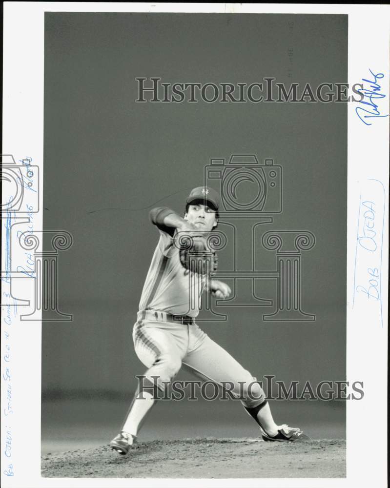 1986 Press Photo New York Mets baseball player Bob Ojeda - afa63046
