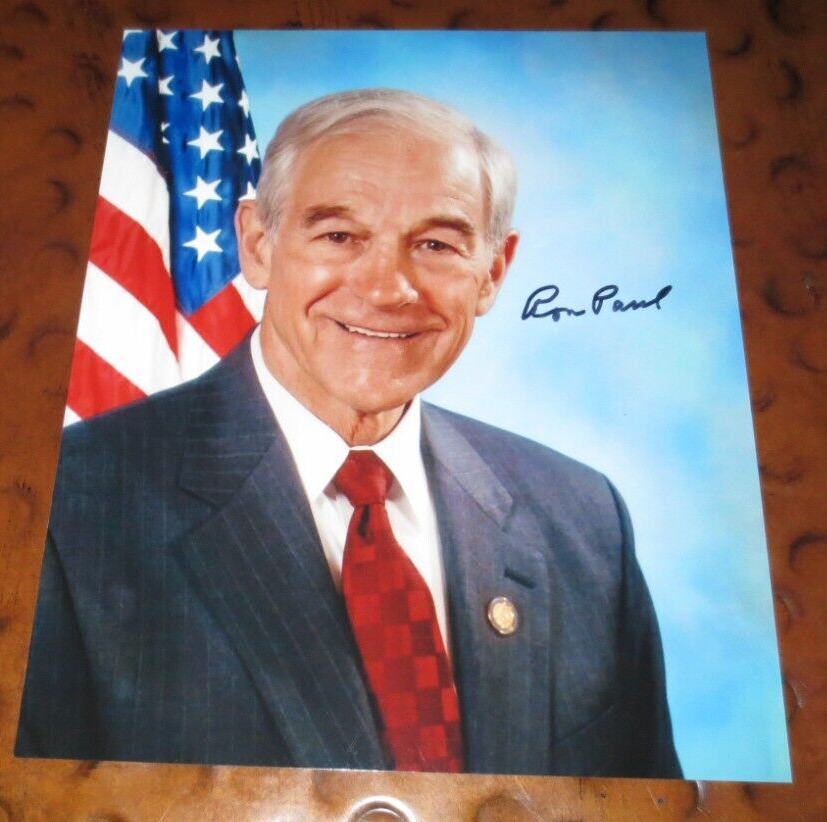 Ron Paul Fmr. Texas Congressman signed autographed 8x10 photo