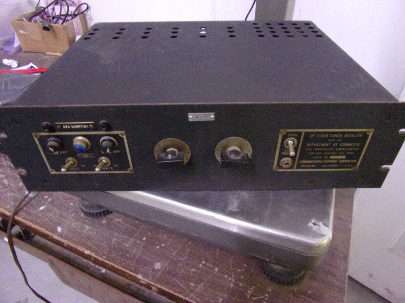 1950\'s Communications Equipment Corporation HF Fixed-Tuned Receiver
