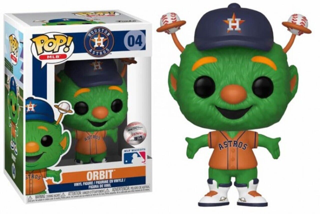 Funko POP MLB Mascots Houston Astros Orbit #04 Orange Jersey NEW MINT Vaulted
