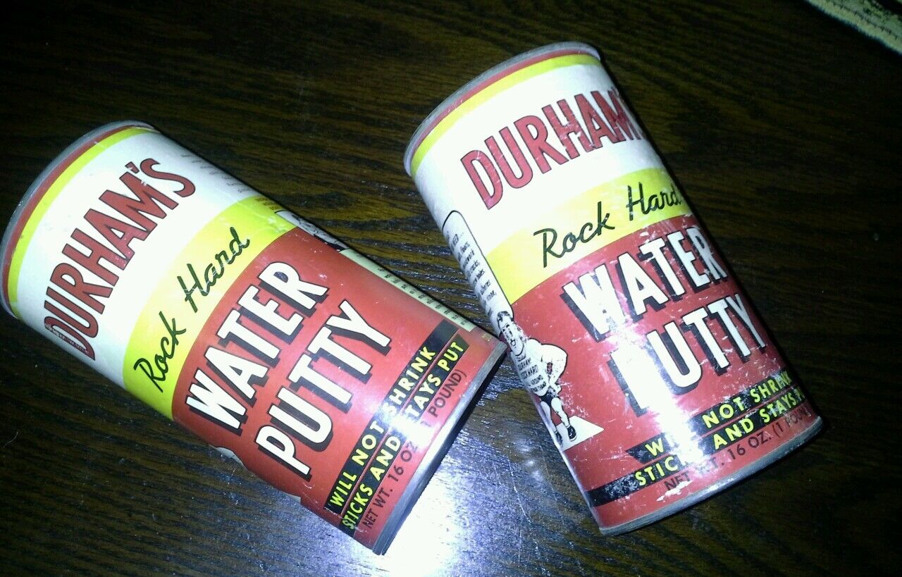 Vintage  DURHAM\'S WATER PUTTY 2  TINS Collectibles