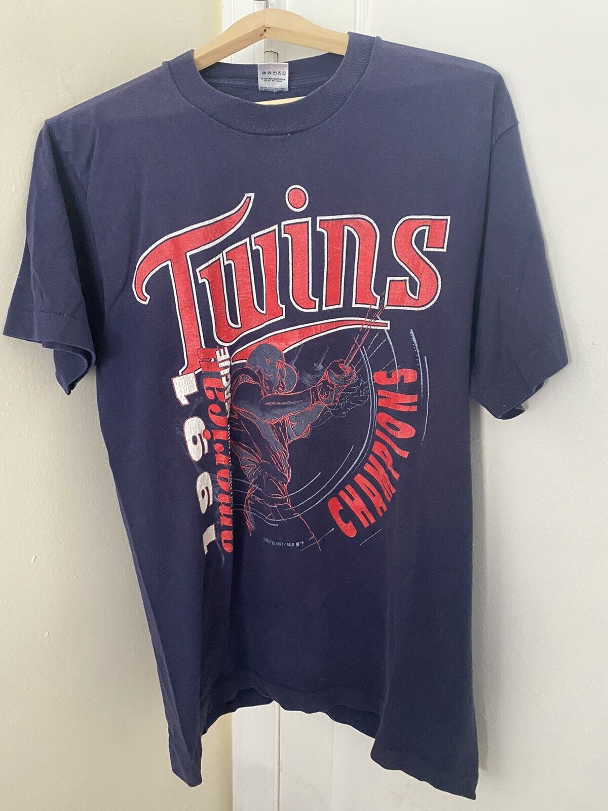 Vintage 1991 Minnesota Twins World Series American League Champions Sz L