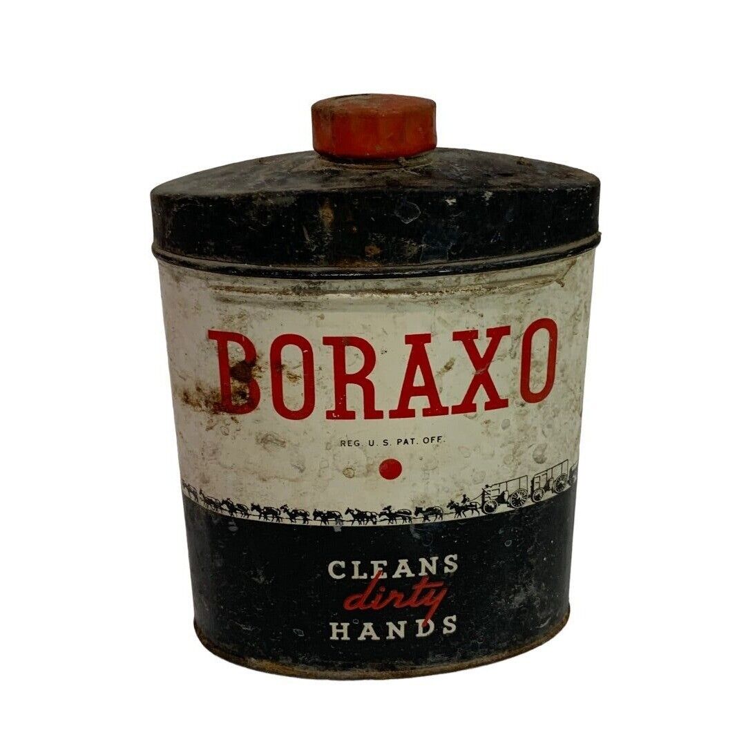 Boraxo Hand Soap Tin Powdered Soap Vintage Prop Show Decorative