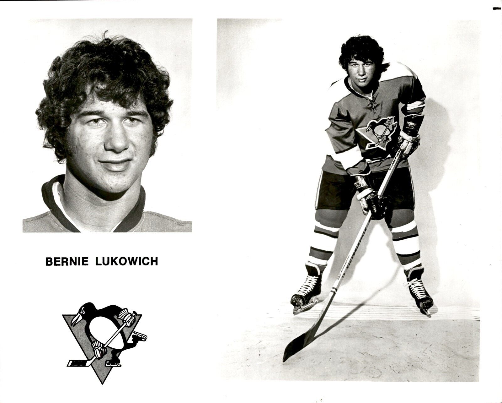 PF10 Orig Photo BERNIE LUKOWICH 1973-74 PITTSBURGH PENGUINS NHL HOCKEY FORWARD