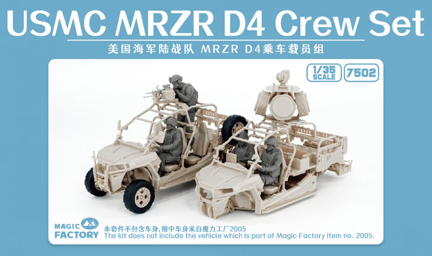 Magic Factory 1/35 USMC MRZR D4 Crew Set (Resin, 4 figures/set)
