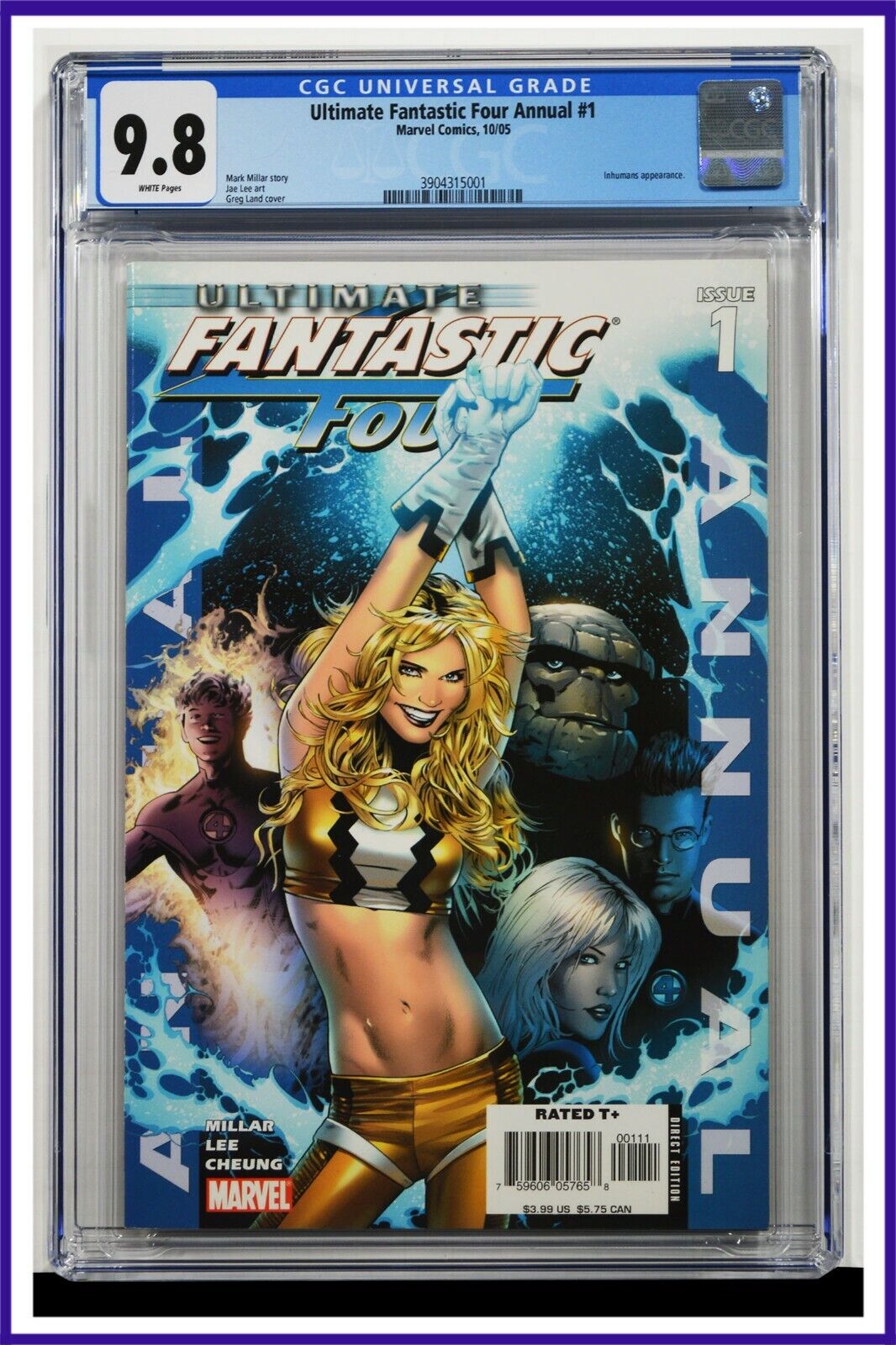 Ultimate Fantastic Four Annual #1 CGC Graded 9.8 Marvel October 2005 Comic Book.
