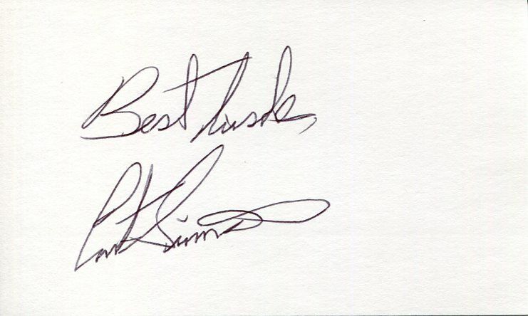 Curt Simmons 1964 World Series St. Louis Cardinals Chicago Cubs Signed Autograph