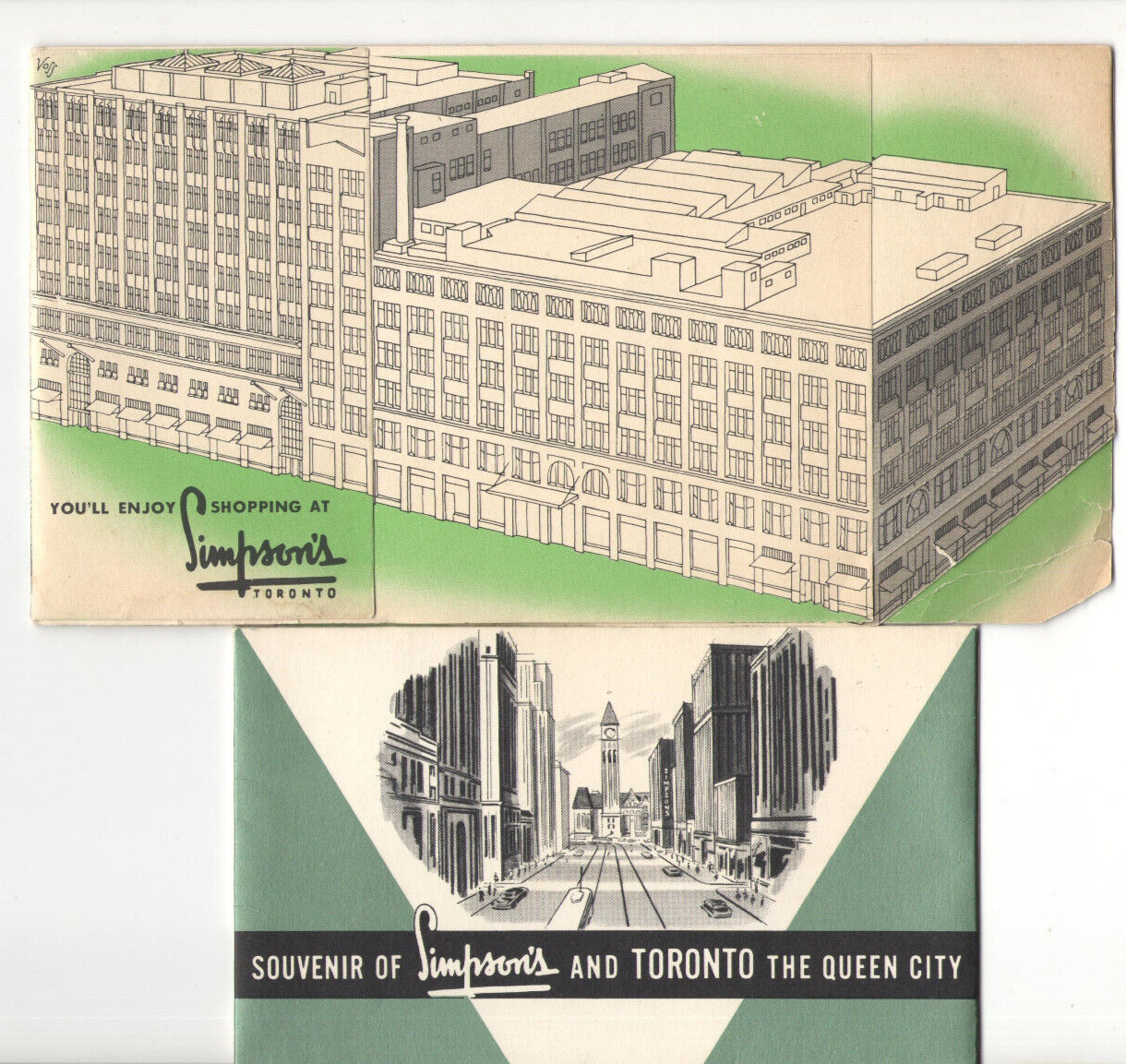 VTG 1940s-50s SIMPSON\'S STORE GUIDE/LAYOUT TORONTO PICTURES DEPARTMENTS MAP