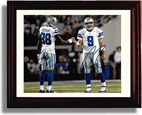 Framed - Tony Romo and Dez Bryant - Dallas Cowboys Autograph Promo Print