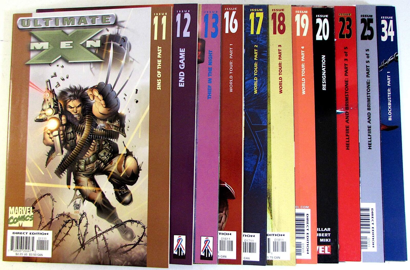 Ultimate X-Men Lot of 11 #11,12,13,16,17,18,19,20,23,25,34 Marvel (2001) Comics
