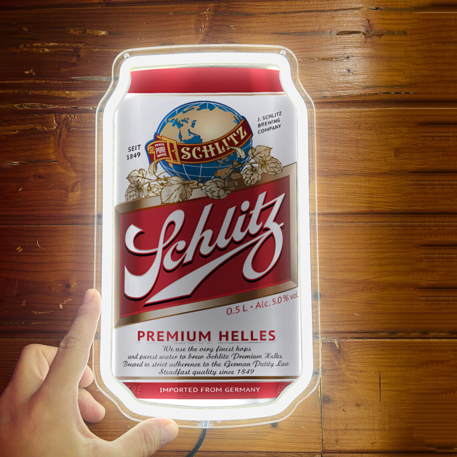 Schlitz Lager - Helles Beer Can Store Poster Bar Club Pub Decor LED Neon Sign G1