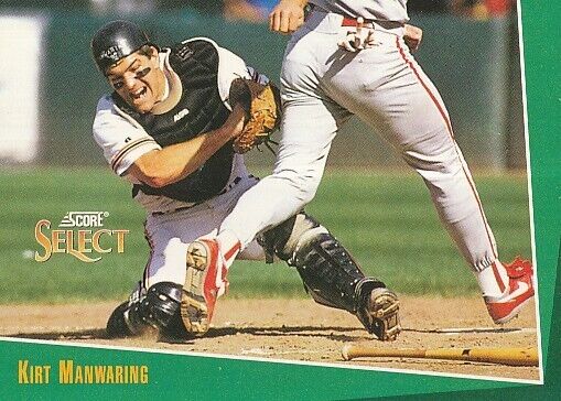 #247 SAN FRANCISCO GIANTS # KIRT MANWARING # BASEBALL CARD SCORE SELECT MLB 1992
