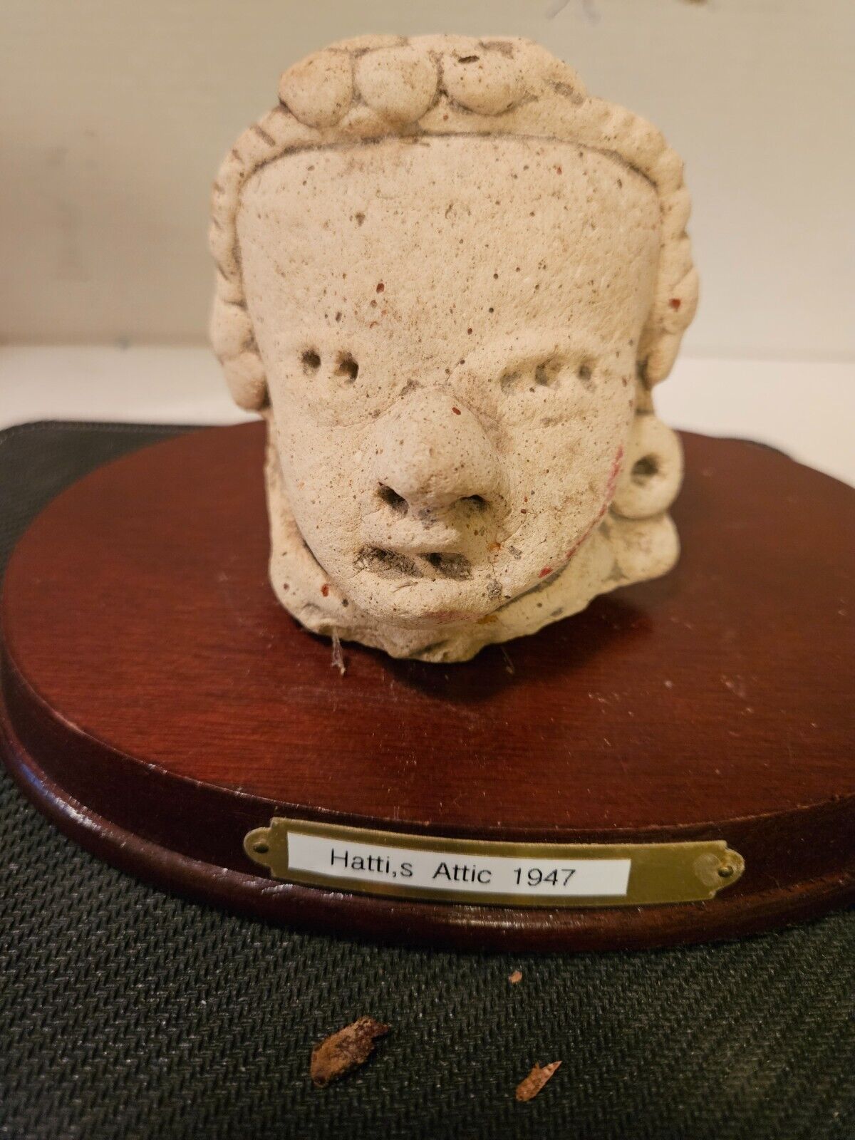 Antique rock formation of a Baby Face found at a estate sale