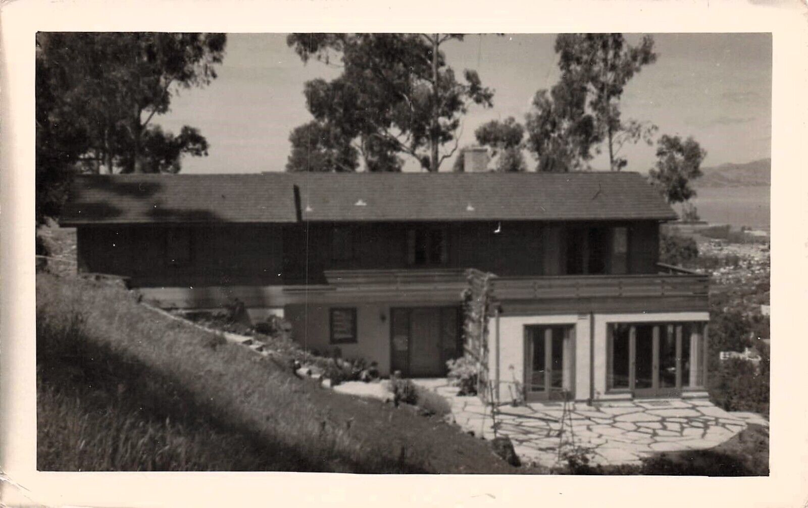 RPPC Berkeley CA California Mansion House Hillside View 1940s Photo Postcard E5