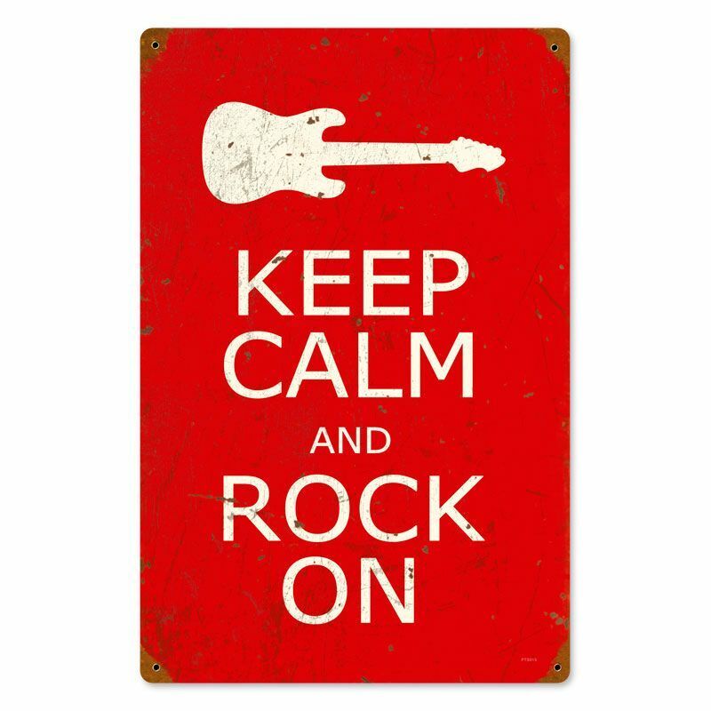 KEEP CALM AND ROCK ON ELECTRIC GUITAR LOGO 18\