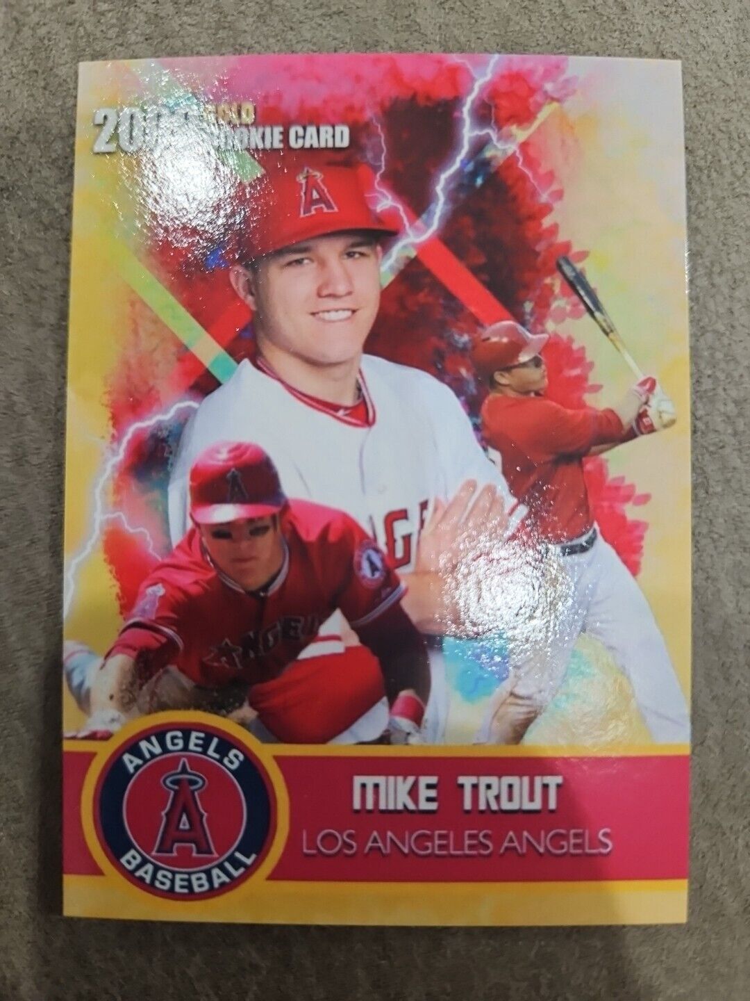 Mike Trout 2009 Gold Rookie Gems Los Angeles Angels Card #27, Near Mint Beauty💎