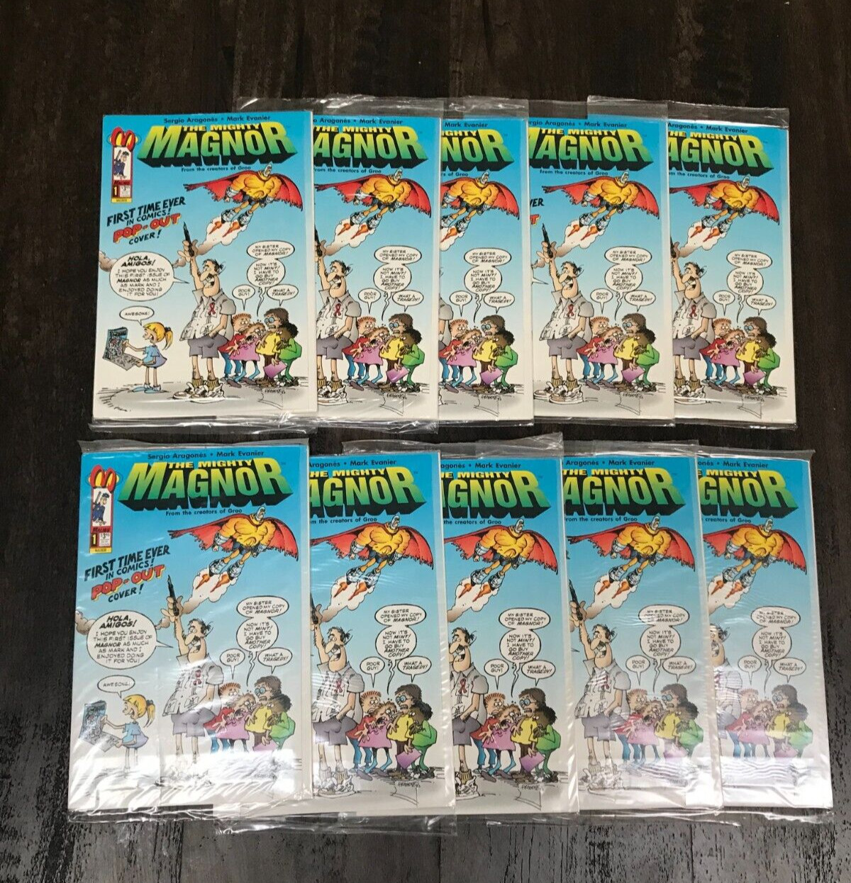 Mighty Magnor (1993) #1 pop out cover Malibu Comics LOT OF 10 SEALED UNREAD