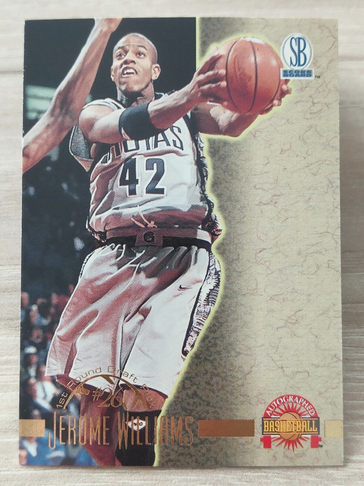 1996-97 N39 Score Board Basketball Autographed Jerome Williams Rookie RC #30