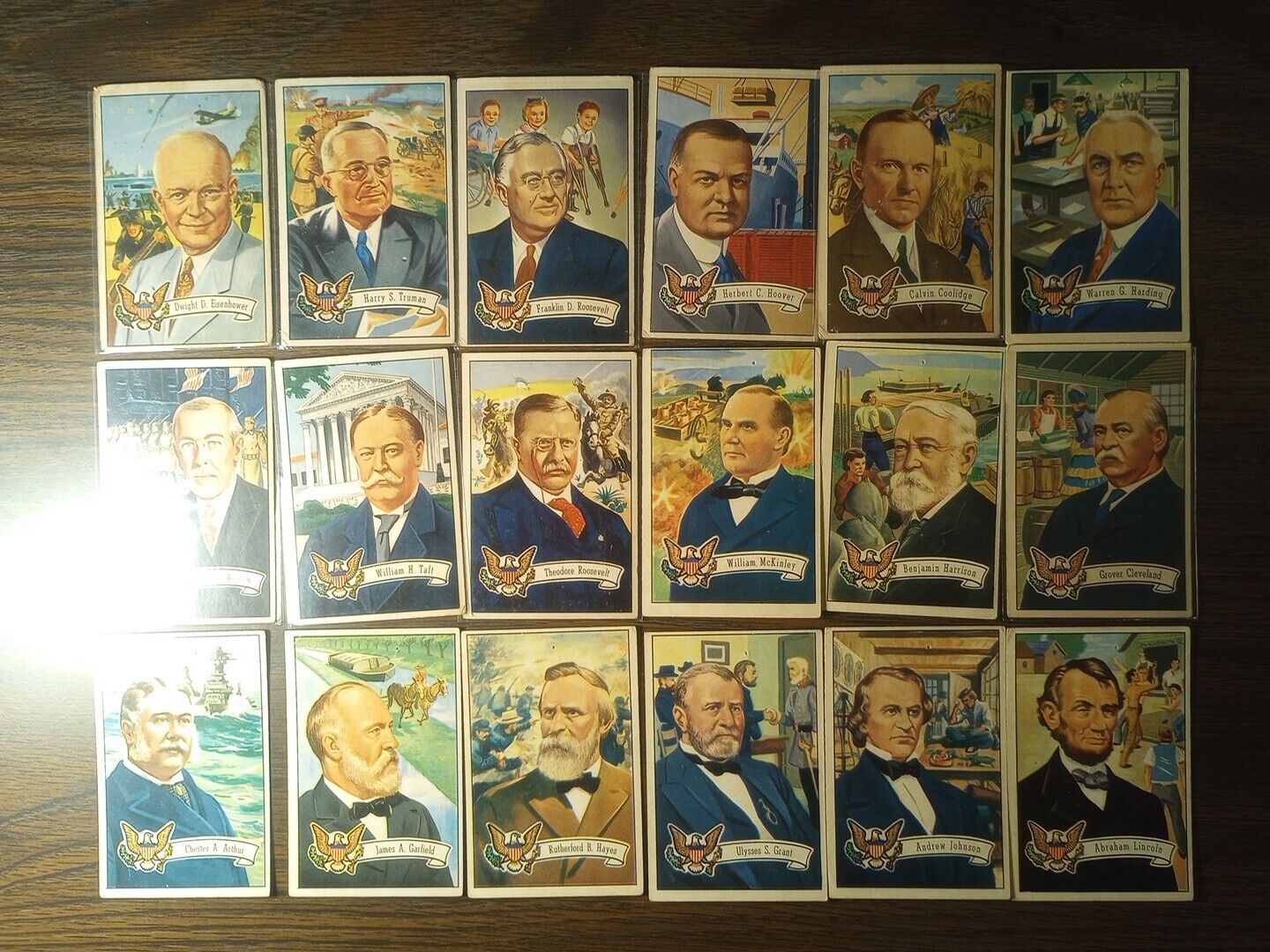 1952 Bowman US Presidents Complete Set