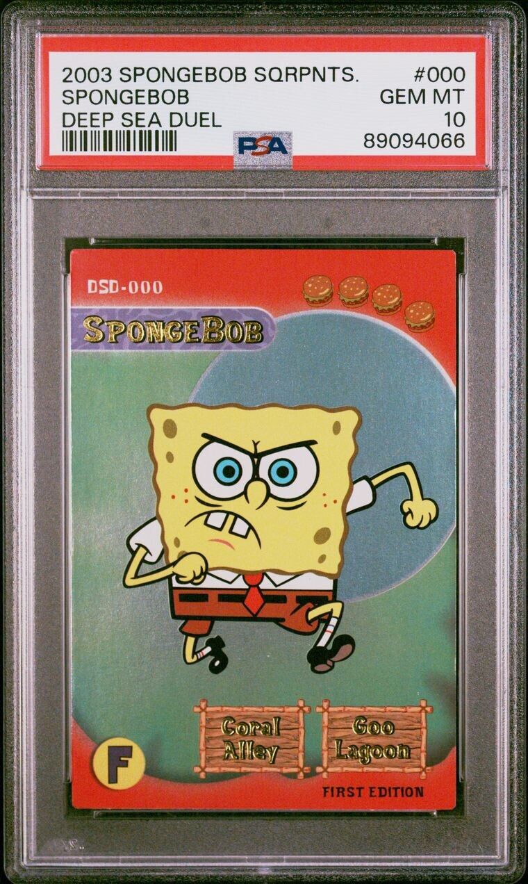 Holo PSA 10 Spongebob Deep Sea Duel Aquatic Amigos 000 POP 1 DSD-000 RC Rookie