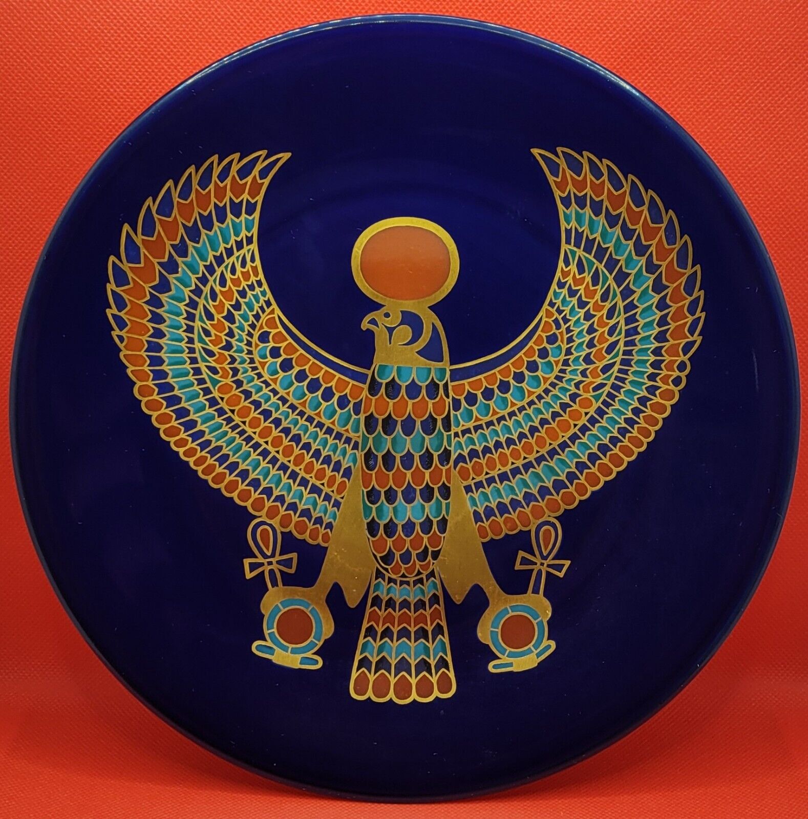 Vintage Haviland Limoges Porcelain Plate Great Falcon Pectoral of Tutankhamun 