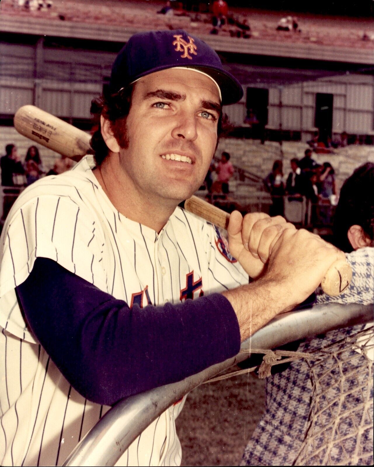 BR24 Rare Vintage Color Photo ED KRANEPOOL New York Mets Baseball 1st Baseman