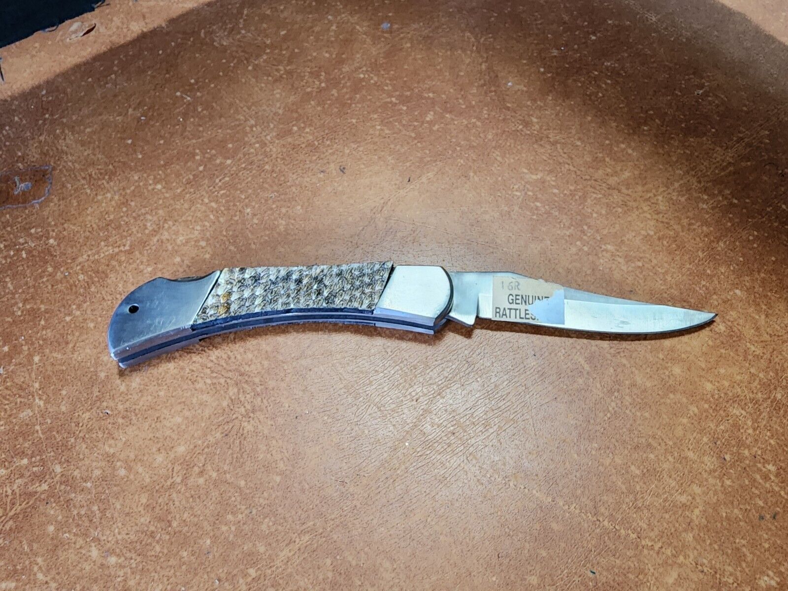Vtg Solingen Steel Folding Pocket Knife W/ Genuine Rattlesnake Scales Handle 