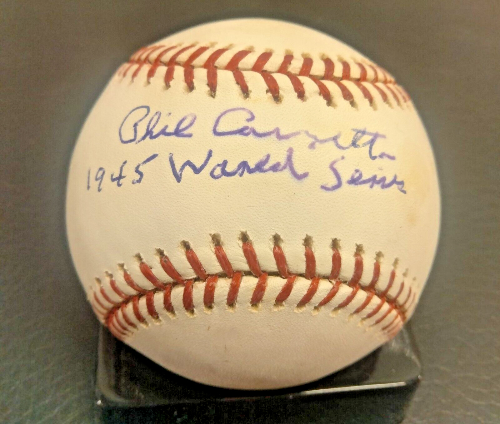 Phil Cavarretta Autographed Rawlings Major League Bud Selig Baseball (W/Insc)