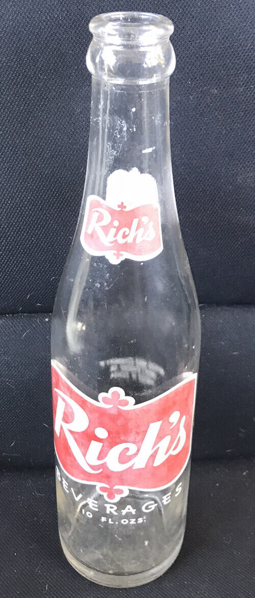 Vintage Rich’s Soda 10 Ounce Bottle 
