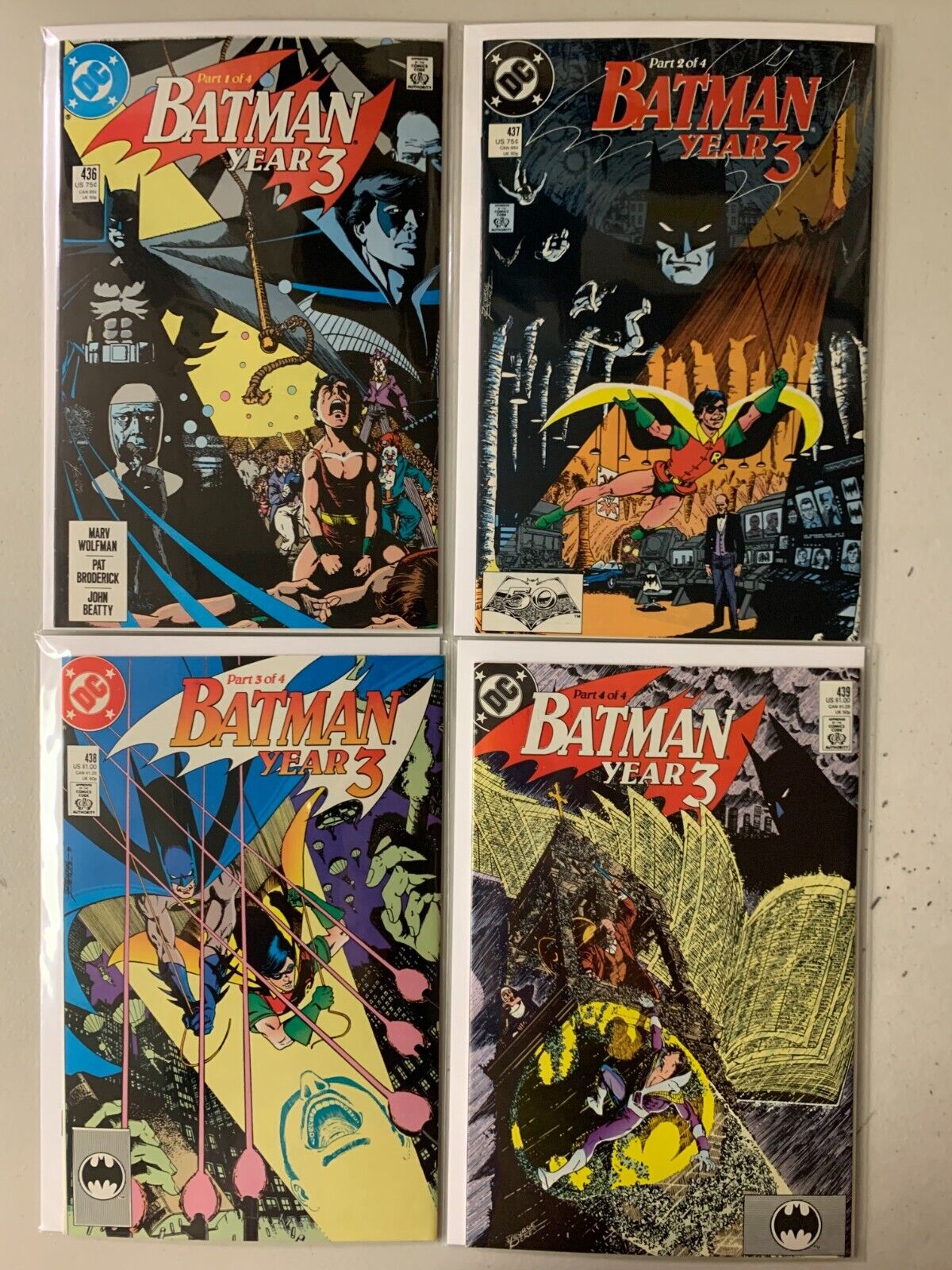 Batman #436-439 Year 3 storyline 4 diff 6.0 (1989)