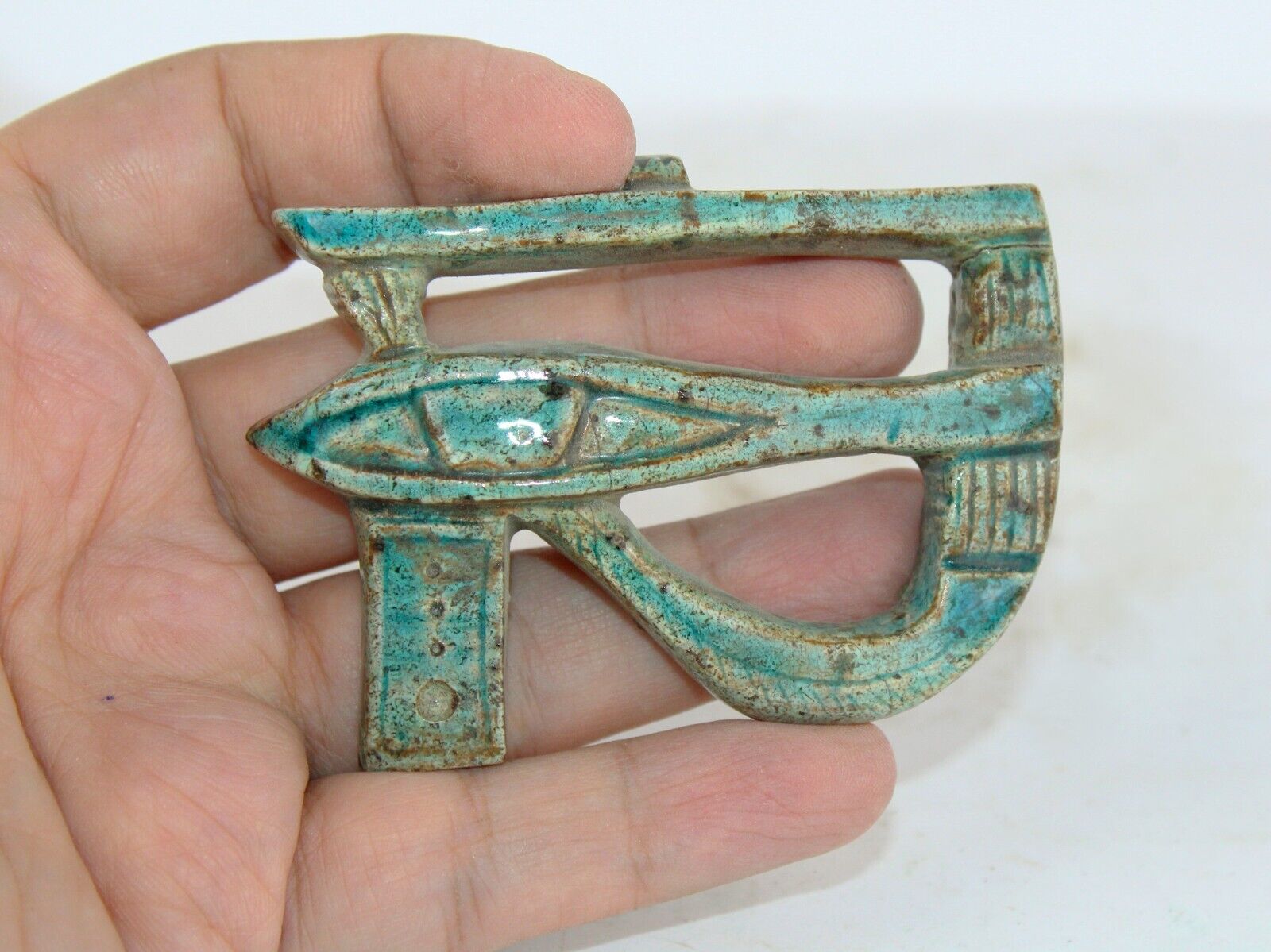 Rare Ancient Pharaonic Antique Protection Horus Eye Amulet Egyptian Mythology BC
