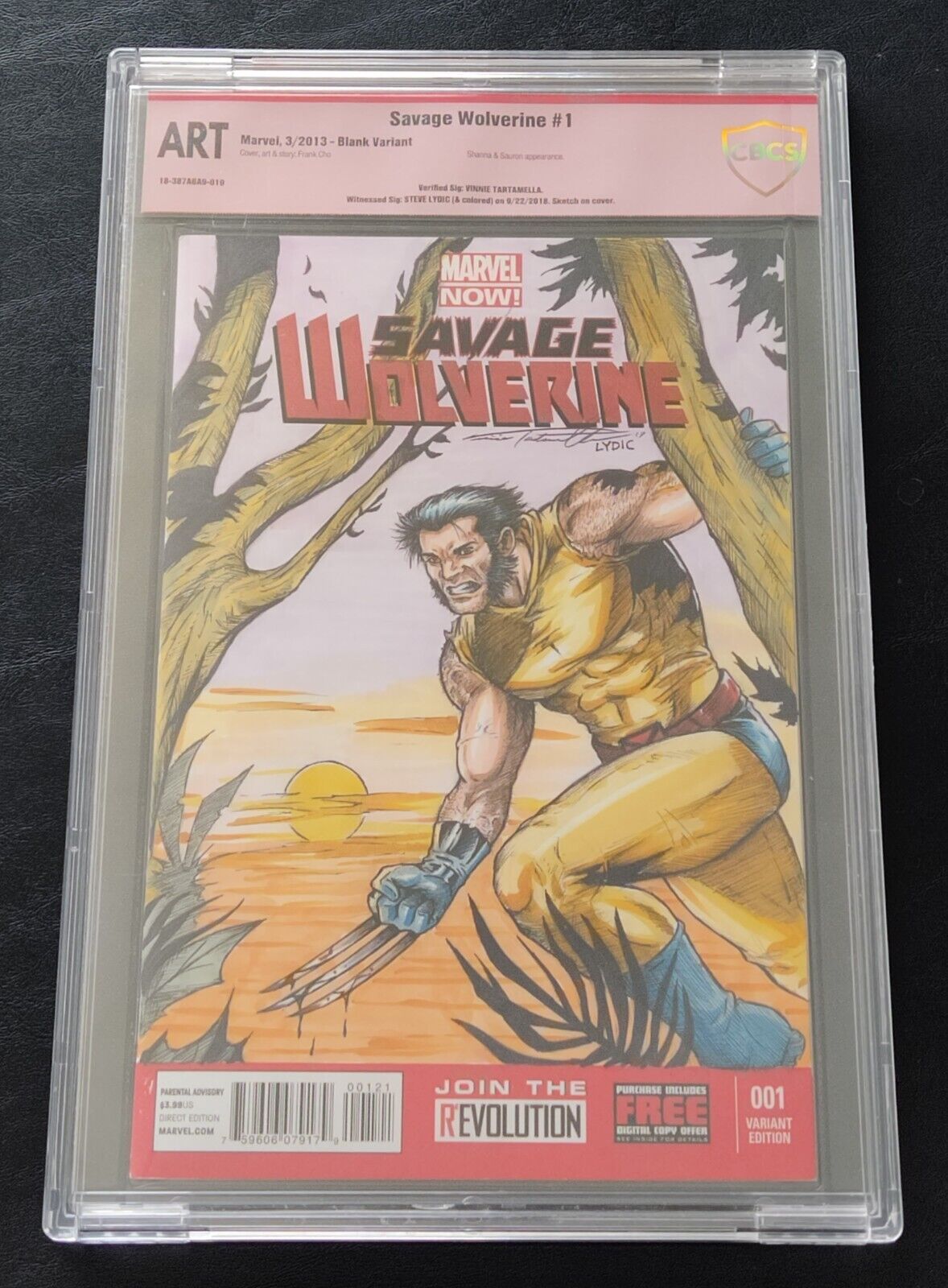 Savage Wolverine # 1 - Sketch Art Blank Variant CBCS Signed by Vinnie Tartamella