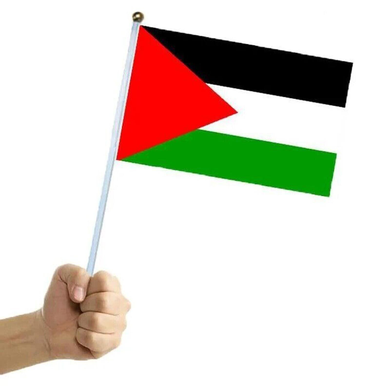 Palestine Stick Flag Hand Held Small Miniature Palestinian National Flags 100Pc