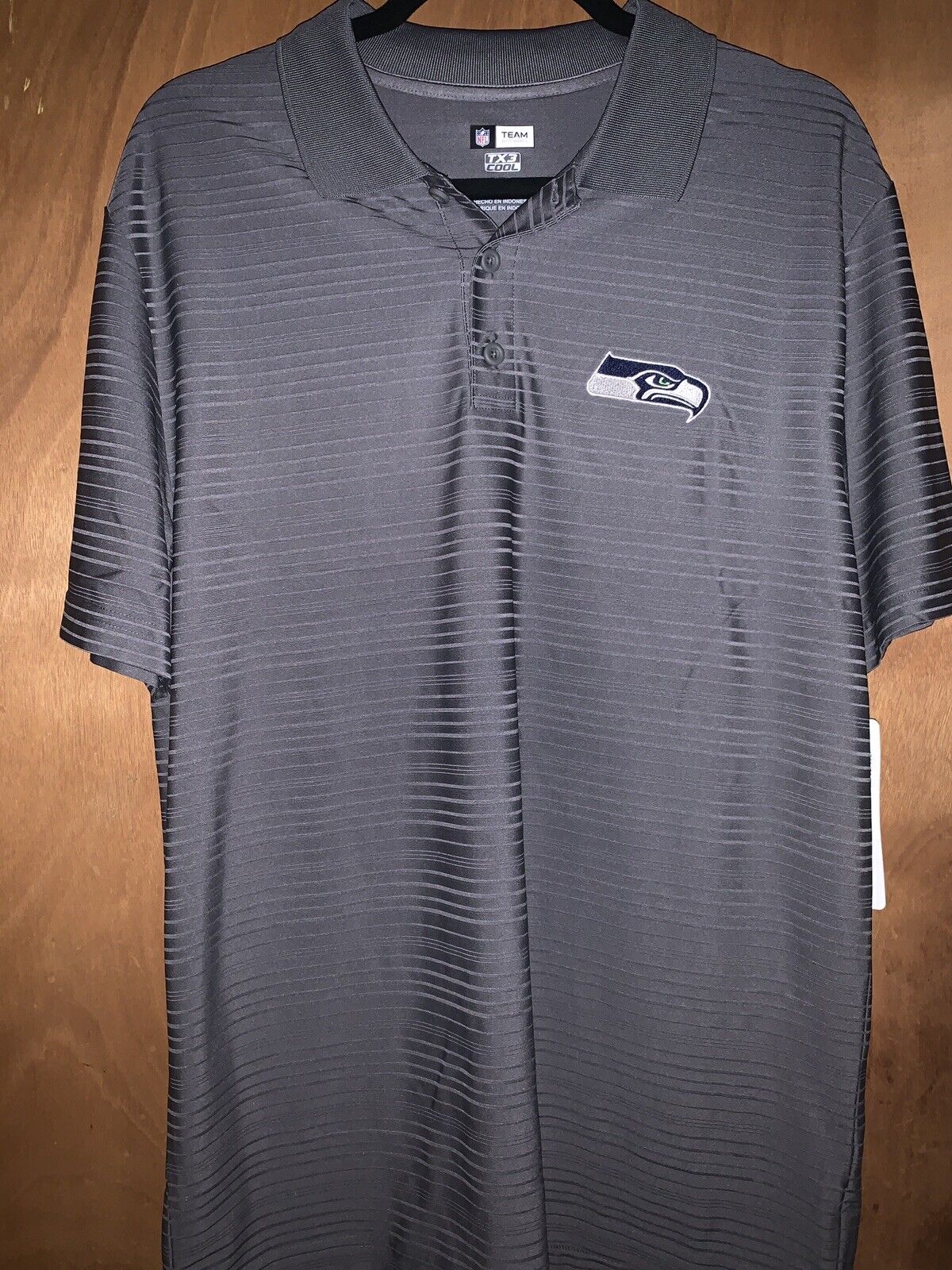 Seattle Seahawks NFL Mens Polo Shirt Size XL Gray