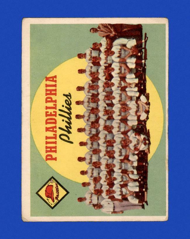 1959 Topps Set Break # 8 Philadelphia Phillies Team LOW GRADE *GMCARDS*
