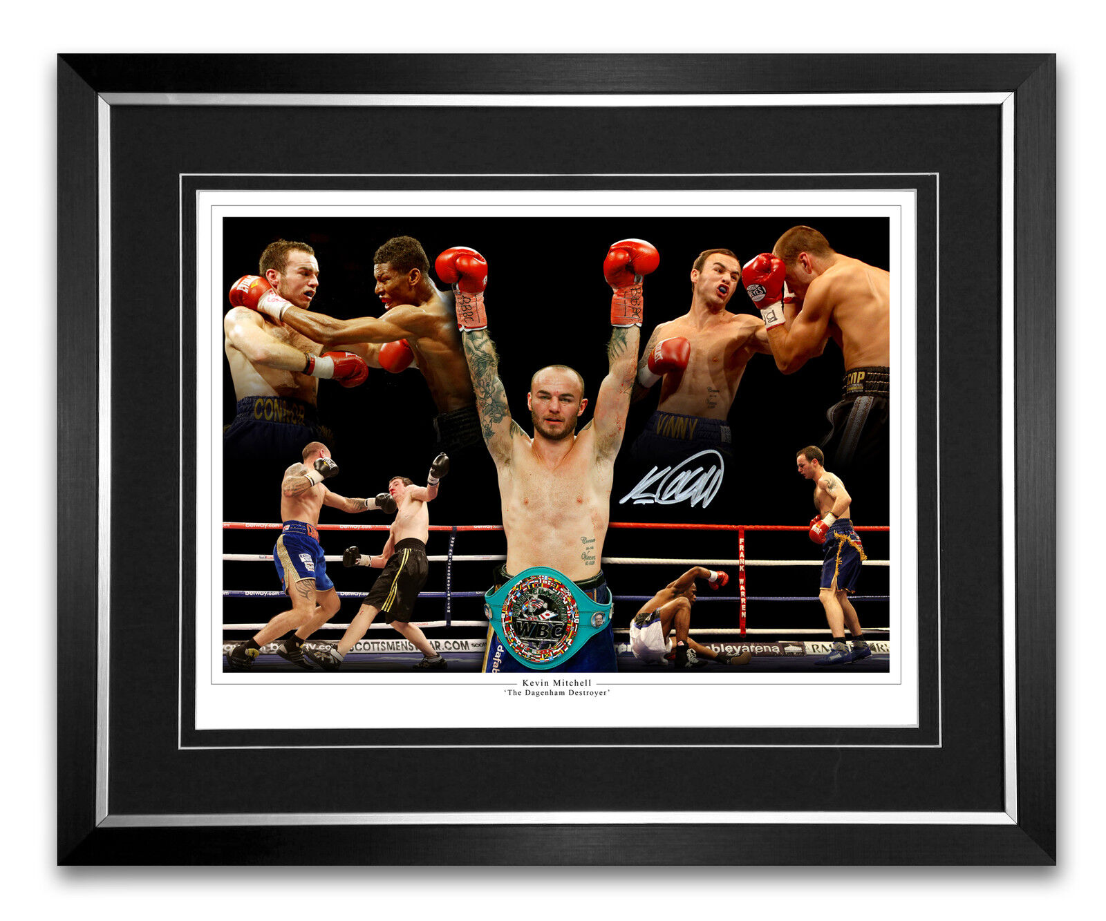  Kevin Mitchell  Signed And Framed Boxing Montage  : New