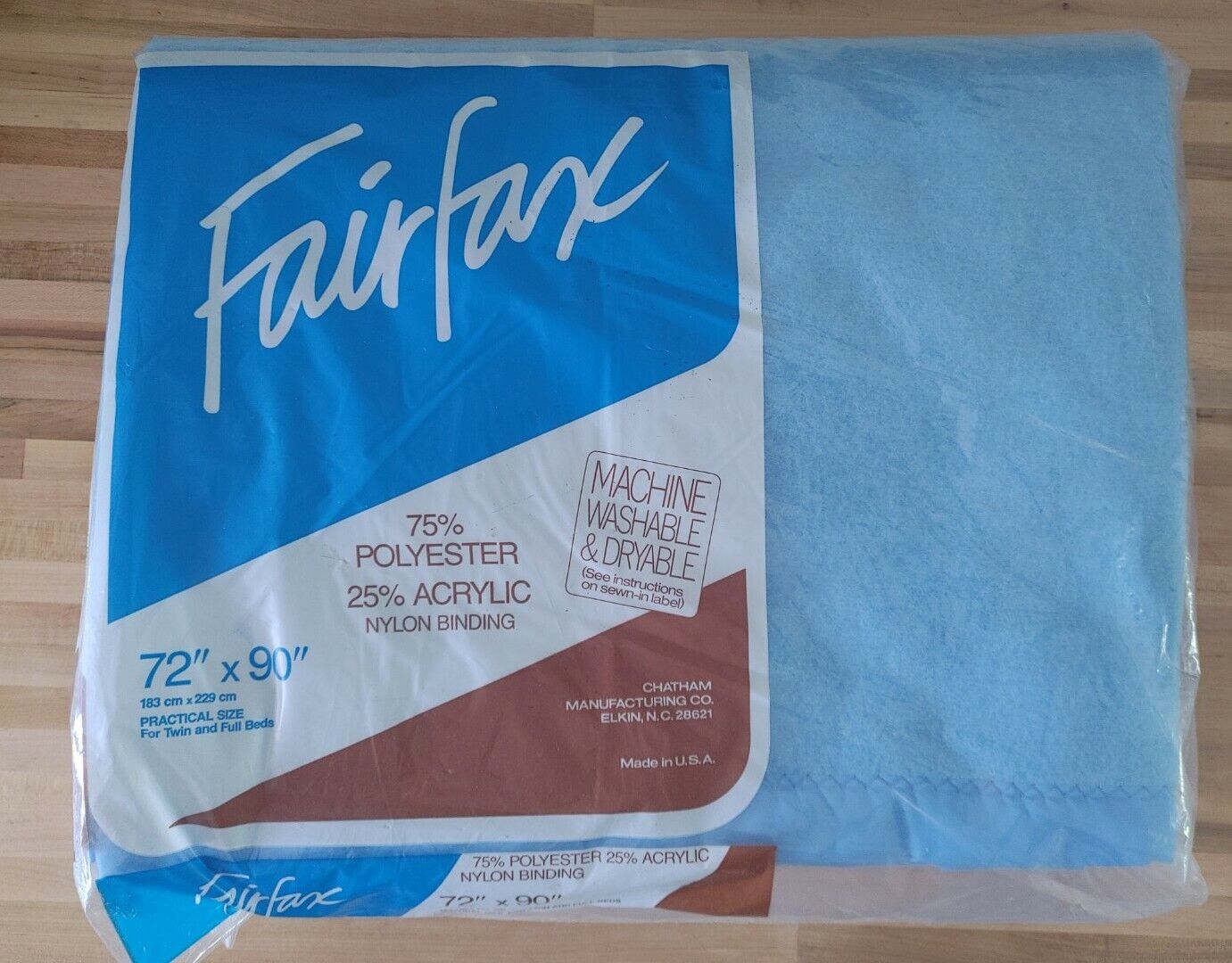 Vintage Fairfax Baby Blue 72x90 Full Size Bed Made in USA