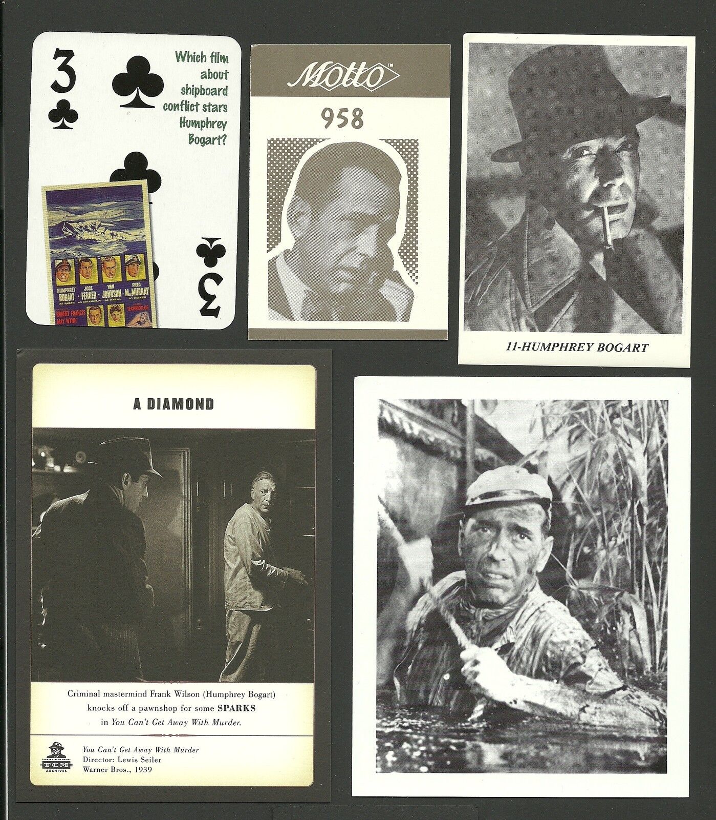 Humphrey Bogart Movie Actor Fab Card Collection Smoking