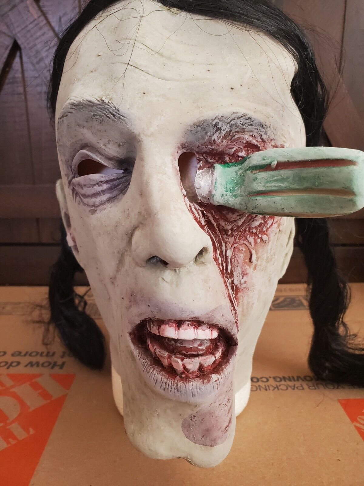 Vintage Halloween mask she tools driver mystery 1990s Don post studios? Screw 