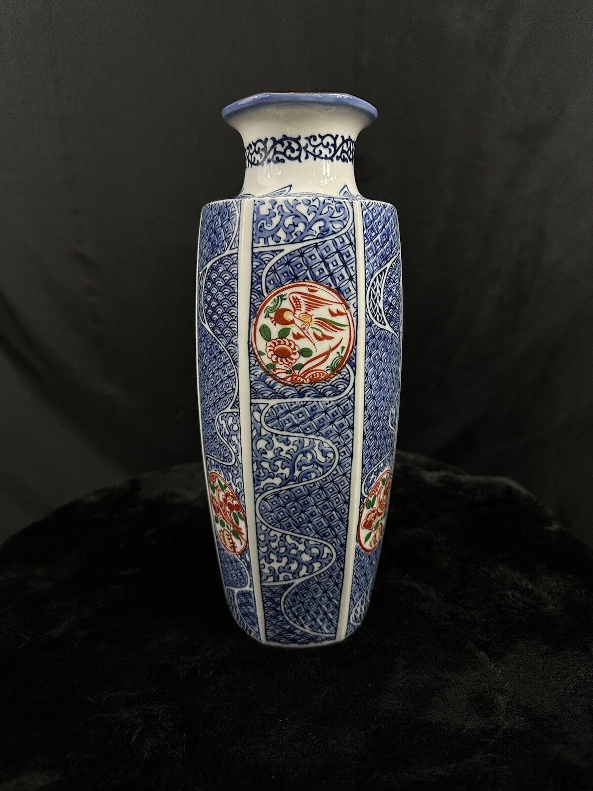 High-Class Art, Kiln, Flower Arabesque, Ceramics, Vase, Antique 15”H Japanese