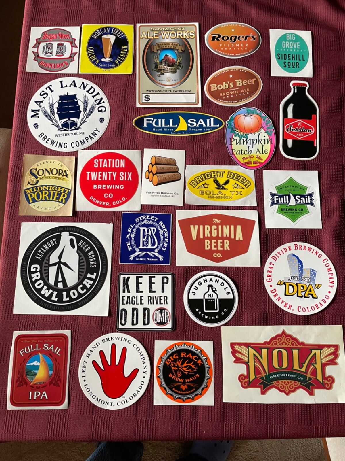  Lot of 25 different new Craft Beer Decals