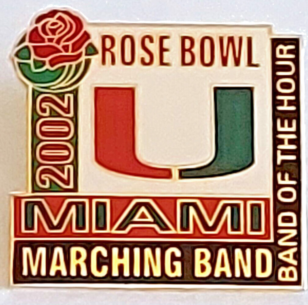 Rose Bowl 2002 University of Miami Marching Band Lapel Pin (072523)
