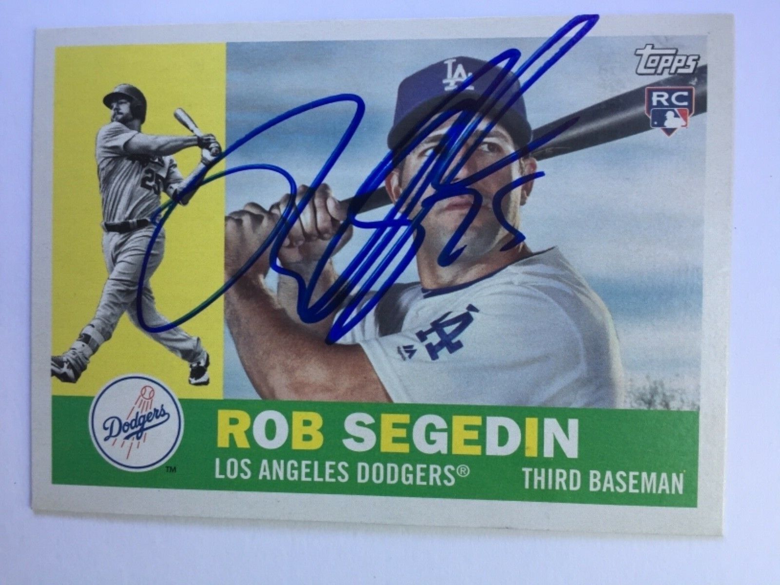 2017 Topps Archives Los Angeles Dodgers Rob Segedin Autographed Card #39