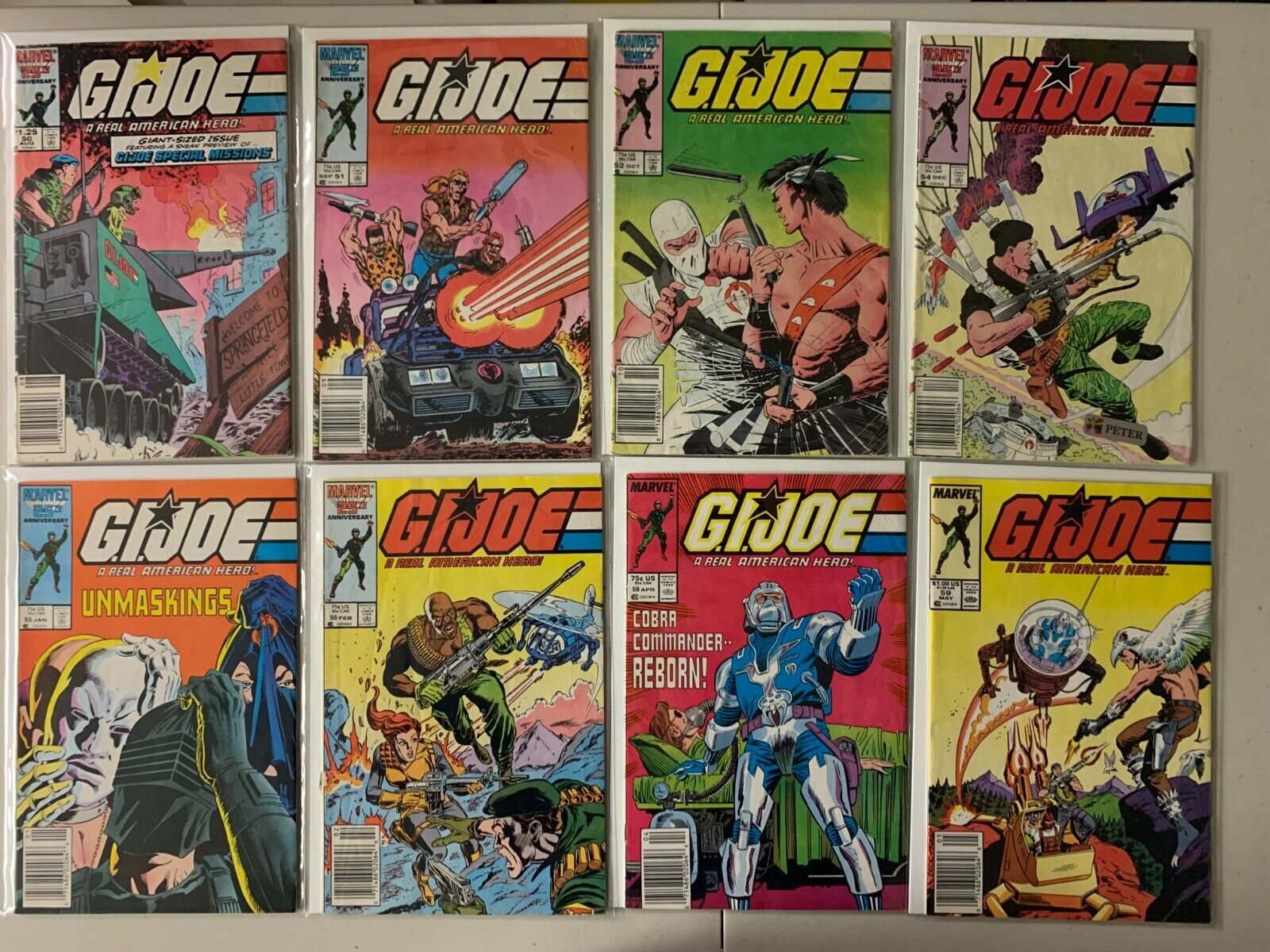 G.I. Joe comic lot #50-99 newsstand 35 diff 4.0 (1986-1990)
